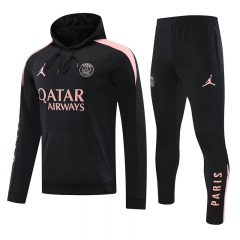 2024-2025 Paris SG  Black Thailand Soccer Tracksuit With Hat-418