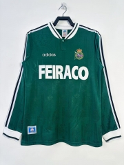 Retro Version 99-00  Deportivo La Coruña Away Green LS Thailand Soccer Jersey AAA-811
