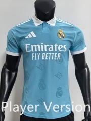 Player Version 2025-26 Real Madrid Blue Thailand Soccer Jersey AAA-SJ