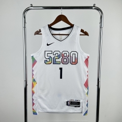2025 city version Denver Nuggets White  #1 NBA Jersey-311