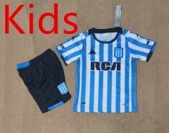 2025-26 Racing Club Asociación Civil Home Blue&White Kids/Youth Soccer Uniform-4714