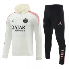 2024-2025 Paris SG  White Thailand Soccer Tracksuit With Hat-418