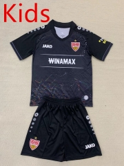 2024-25  VfB Stuttgart 2nd Away Black  kids Soccer Uniform-XY