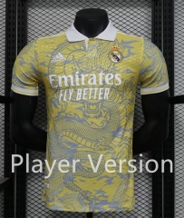 Player Version 2025-26  Real Madrid Yellow Thailand Soccer Jersey AAA-888