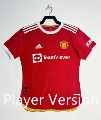 Player Retro Version 21-22 Manchester United  Home Red Thailand Soccer Jersey AAA-811