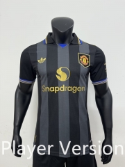 Player Version 2025-2026 Manchester United 2nd Away Black Thailand Soccer Jersey AAA-4506