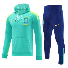 2025-26 Brazil Green Thailand Soccer Tracksuit With Hat-418