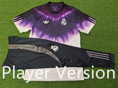 Player Version New Year Version 2025-26  Real Madrid White&Purple Short-Sleeve Thailand Soccer Tracksuit-9926