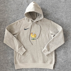 2024-2025 France Gray Thailand Soccer Tracksuit With Hat-LH