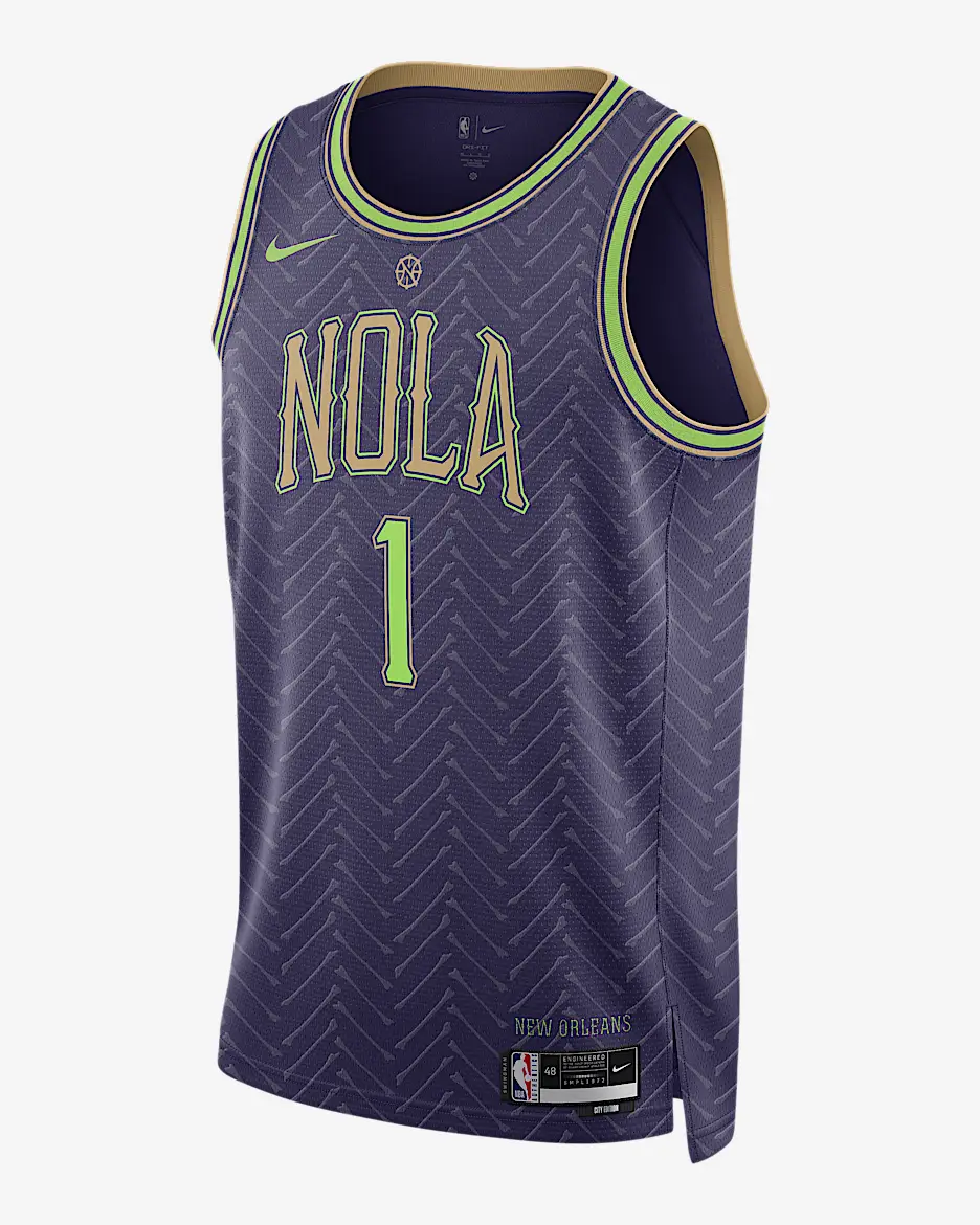 2025 NBA New Orleans Pelicans Blue #1 Jersey-311