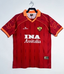 Retro Version 99-00 Roma Home Red Thailand Soccer Jersey AAA-811