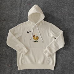 2024-2025 France White Thailand Soccer Tracksuit With Hat-LH