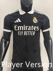 Player Version 2025-26  Real Madrid Black Thailand Soccer Jersey AAA-SJ