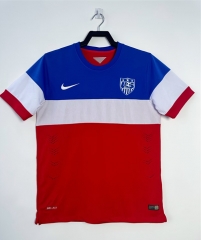 Retro Version 2014 USA Away Red&Blue Thailand Soccer Jersey AAA-811