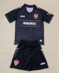 2024-25 VfB Stuttgart 2nd Away Black Soccer Uniform-AY