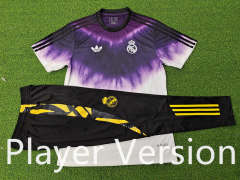 Player Version New Year Version 2025-26 Real Madrid White&Purple Short-Sleeve Thailand Soccer Tracksuit-9926