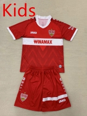 2024-25  VfB Stuttgart Away Red  kids Soccer Uniform-AY