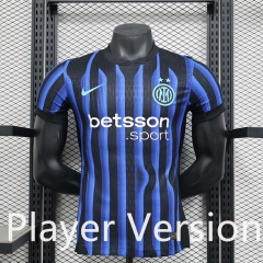 Player  Version 25-26 Inter Milan  Home Blue&Black Thailand  Soccer Jersey AAA-888
