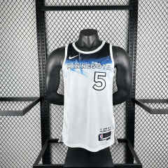2025 city version Minnesota Timberwolves White  #5 NBA Jersey-311