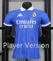 Player Version 2025-26  Real Madrid Blue Thailand Soccer Jersey AAA-888