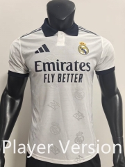 Player Version 2025-26  Real Madrid White Thailand Soccer Jersey AAA-SJ