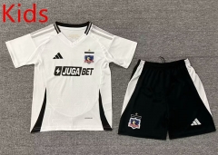 2025-26 CD Colo-Colo  Home White kids Soccer Uniform-8975