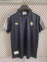 (S-4XL) 2025-26 Juventus Black Thailand Soccer  t-shirt-7209