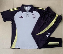 2024-2025 Juventus Light Grey Thailand Polo Uniform-815