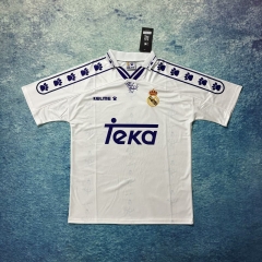 Retro Version 94-96 Real Madrid Home White Thailand Soccer Jersey AAA-6590