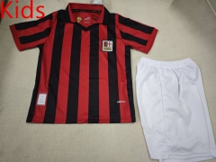 125th Anniversary Edition AC Milan Red&Black Kids/Youth Soccer Uniform-2483