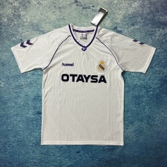 Retro Version 90-92 Real Madrid Home White Thailand Soccer Jersey AAA-5690
