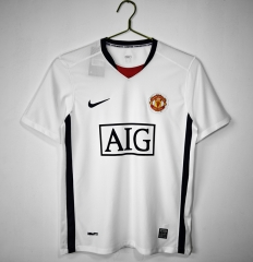 Retro Version 08-09 Manchester United Away White Thailand Soccer Jersey AAA-c1046