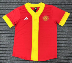 2025  Manchester United Red  Soccer Short-sleeved cardigan-9171