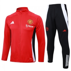 2024-2025 Manchester United Red Thailand Soccer Jacket Uniform-815