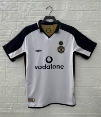 Retro Version 01-02 Manchester United White Thailand Soccer Jersey AAA-c2045
