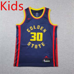 2025 City Version Golden State Warriors Royal Blue #30 NBA kids Jersey-1380