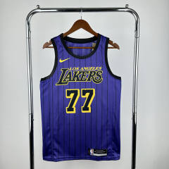 2021  Los Angeles Lakers Purple #77  NBA Jersey-311