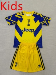 2025-26  Juventus Concept version Yellow Soccer kids  Uniform-AY