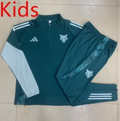 2024-2025 Cruzeiro Dark Green Kids/Youth Soccer Tracksuit -815