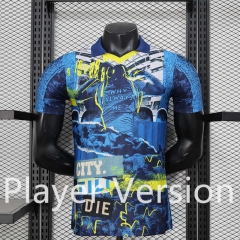 Player Version 2025-26 Manchester City Blue  Thailand Soccer Jersey AAA-888