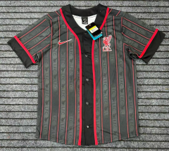 2025   Liverpool Red&Black Soccer Short-sleeved cardigan-9171