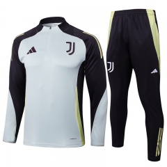 2024-25 Juventus Royal Light Grey Thailand Soccer Tracksuit-815