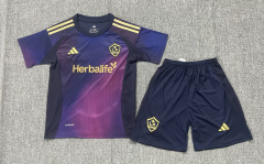 2025-26 Los Angeles Galaxy  Away Purple Kids/Youth Soccer Uniform