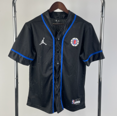 Los Angeles Clippers Black NBA Button cardigan-311