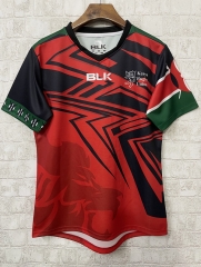 2025 Kenya BLK Red&Black Thailand Rugby Shirt