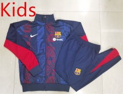 2024-2025 Barcelona Royal Blue Kids/Youth Soccer Jacket Uniform -815