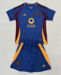 2025-26 Roma 2nd Away Blue Soccer Uniform-AY