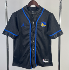 Golden State Warriors Black NBA button cardigan-311