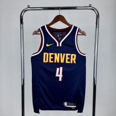 2023 logo versionNBA Denver Nuggets Blue #4  Jersey-311