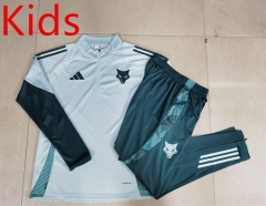 2024-2025 Cruzeiro Light Blue Kids/Youth Soccer Tracksuit -815